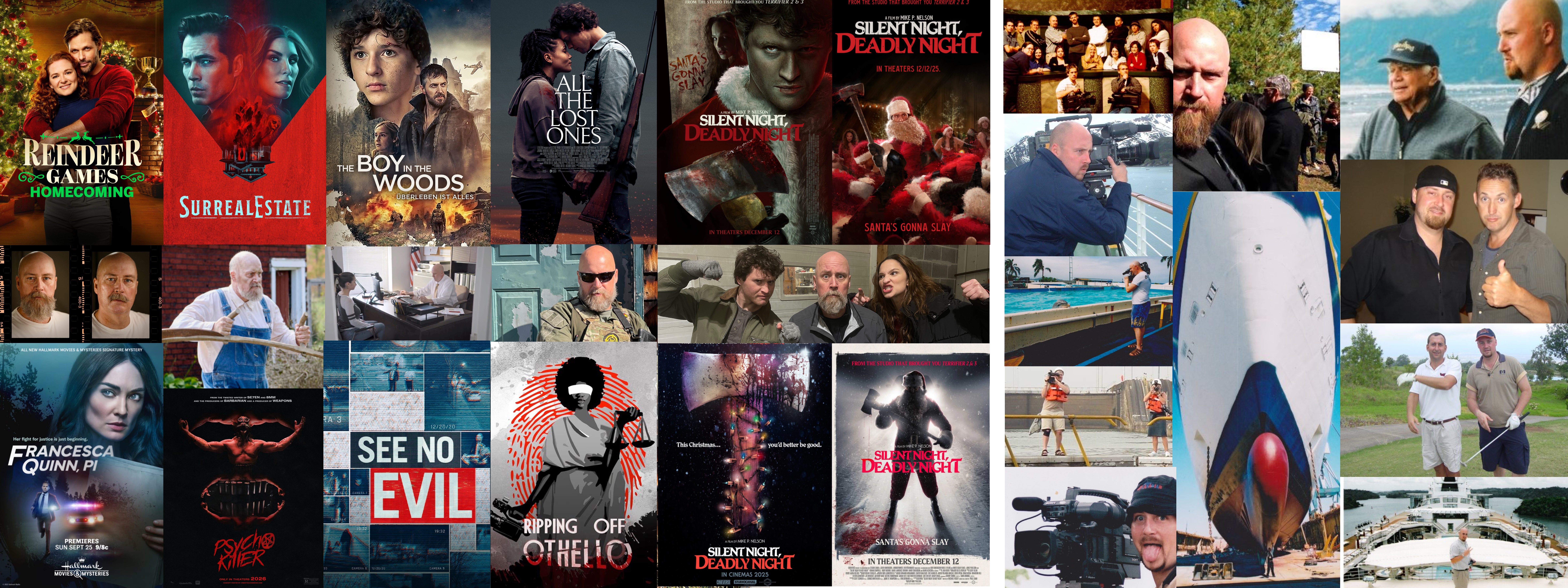 A collage of film posters, performances and behind-the-scenes moments from the RPT2 website